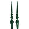 Cereria Di Giorgio - 2 Candele Voluta laccate - Diametro 2.2 cm Altezza 30 cm - Colore Verde scuro - Durata 10 ore - Standard per candelabro - Home Decor Collection - Artigianale