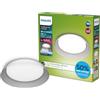 Philips Fleta UltraEfficient, Plafoniera da soffitto, 10W, 1850lm, Luce Bianca Naturale 4000K, 3 scene di luce SceneSwitch, Grado di protezione IP20, Trasparente