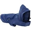Record Impermeabile Pocket per Cani con Cappuccio Regolabile. Cappotto per cani tascabile e ripiegabile con chiusura a strappo. Giacca Antipioggia per Cani con il foro per il guinzaglio|(Blu, XXL)