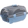 Ferplast Trasportino Gatto RIDER, Trasportino Cane Taglia Piccola, Cani e Gatti fino a 7 Kg, Porta Trasparente Antiurto, Fessure di aerazione, Trasportino Rigido, 34 x 50,7 x h 30 cm, Azzurro