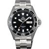 Orient Sports Mako 2 & Ray 2 - Orologio Da Uomo Automatico a Carica Manuale Impermeabile Bracciale e Cassa In Acciaio Metallizzato Quadrante Nero - TAA02004B9 AA02004B