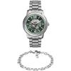 FOSSIL Orologio da Uomo Heritage in Acciaio Inossidabile Argento e Bracciale, Set