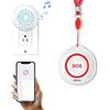 SINGCALL Tuya Wifi Smart System di Chiamata con Cercapersone Senza fili per Caregiver Allarme Personale Pager per casa Anziani Pazienti Anziani Disabili 1 Pulsante Impermeabile 1 Ricevitore