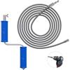 GYHMTOO Stura Lavandini e Scarichi, Spirale per pulizia tubi, diametro 6 mm, spirale per pulizia tubazioni, spirale di pulizia con adattatori elettrici e manuali, asta per la pulizia di tubi a spirale (5m)