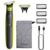 Philips OneBlade 360 Autentico Regolabarba e rasoio elettrico, 2x 360 lame, 3x pettine per barba (1, 3, 5 mm), QP2724/31