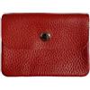 FrasiBags Mini Portafoglio, Portamonete Donna, Porta Monete in Vera Pelle, Portacarte Piccolo, Porta Carte in Pelle, Portatessere con Bottone, Portafoglio Donna Piccolo Made in Italy (Rosso)