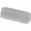 Easnea Cuscino rotondo in lino, cuscino a rullo lungo, per supporto lombare, per alleviare il dolore al collo, cuscino cilindrico con fodera rimovibile per dormire/sedia/auto/divano, grigio argento, 15 x 40