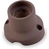 AMARCORDS - Plafoniera in porcellana inclinata attacco e27 base applique portalampade vintage colore KAKI