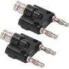 VGEBY 2PCS BNC Femmina a Doppia Banana Maschio Spina Martinetti Binding Post 4mm Adattatore Coassiale RF BNC a BNC Maschio Banana Coassiale Jack Splitter Connettore J.20022