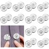 Lusofie 12 Set Bottoni Automatici per Cucire Bottoni Automatici in Metallo Grandi da 21 mm Bottoni Automatici Bianchi Argento per Cucire Abbigliamento Vestiti Zaini Borse Fai da te Artigianato