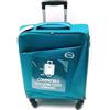 Clacson Trolley cm. 55 x 40 x 20 Bagaglio a mano 4 Ruote Semirigido Impermeabile Idoneo Low Cost Ryanair (PETROLIO)