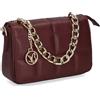 CAPRICE Borsa da Donna 9-61042-42, Tracolla, Nappa Bordeaux