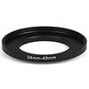 Generico STEP UP 34-49MM ANELLO ADATTATORE 34MM-49MM ADAPTER RING 34MM 49MM 34-49 34 49 MM OBIETTIVO LENS COMPATIBILE CON NIKON CANON FUJIFILM SONY OLYMPUS PANASONIC SIGMA TAMRON TOKINA