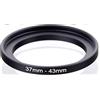 Generico STEP UP 37-43MM ANELLO ADATTATORE 37MM-43MM ADAPTER RING 37MM 43MM 37-43 37 43 MM OBIETTIVO LENS COMPATIBILE CON NIKON CANON FUJIFILM SONY OLYMPUS PANASONIC SIGMA TAMRON TOKINA