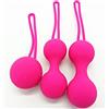 ELLENNE 3X PALLINE VAGINALI GEISHA STIMOLATORE CLITORIDE BALL SFERE KEGEL ANALI J063 (Rosa)