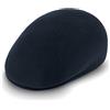 fiebig Clifton Berretto | Flatcap in Pura Lana Vergine al 100% | Unisex Coppola Fatto in Italia (58-L, Blu)