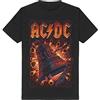 AC/DC Hells Bells Explosion Uomo T-Shirt Nero XXL 100% Cotone Regular