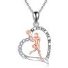 YAFEINI Regali per Amanti dello Sport per Donne e Ragazze Ciondolo con Catena da Tennis in Argento Sterling 925 Gioielli Ispirati per gli Amanti del Tennis (A-Collana da tennis)