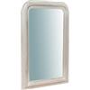 Biscottini - Specchiera Da Parete In Legno Finitura Bianco Anticato L43xP4xH69 cm - Specchiera Da Parete Ingresso - Specchio Con Cornice - Specchio Vintage