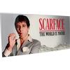 SD TOYS - The World Is Yours Sfondo Grigio Poster Di Vetro Scarface 60x30 Cm