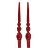 Cereria Di Giorgio - 2 Candele Voluta laccate - Diametro 2.2 cm Altezza 30 cm - Colore Bordeaux - Durata 10 ore - Standard per candelabro - Home Decor Collection - Artigianale