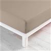 Douceur d'Intérieur Lenzuolo con Angoli, 90 x 190 cm, 100% Jersey di Cotone, Sabbia