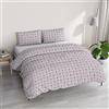 Italian Bed Linen Parure copripiumino ATHENA con sacco e federe stampati, DORA ROSA, Matrimoniale