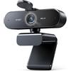 EMEET Webcam NOVA 4K, Webcam 4K con 2 Microfoni con presa d'aria, Camera Ultra HD con Visuale e Copertura dell'oggetto a 73°, Correzione Automatica della Luce PDAF, Web Cam per Mac, Laptop, Zoom, Skype