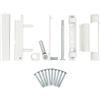Winkhaus - Set completo di riparazione per finestre in plastica dal 1996 al 2006 - con cuscinetti ad angolo, cuscinetti ad aletta, cuscinetti a forbice e tappi in bianco, con set di viti