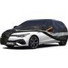 Holthly Telo Copriauto da Esterno, Holthly Telo Copri Macchina Auto Felpato 100% Impermeabile, Copertura Auto Antipolvere Antigraffio Anti UV Sole, Telone Auto per Audi A3,Giulietta, Focus,Fiat Tipo. Nera