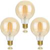 FLSNT Dimmerabile Lampadine LED E27 Luce Calda, 5,5W(equivalente 40W), G95 Vintage Edison Lampadine E27, 550LM 2700K Bianco caldo, Vetro ambrato, Confezione da 3