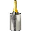 ABEL DESIGN, Glacette Per Vino 1 Bottiglia, Porta Bottiglie Vino in Plastica Antiurto, Porta Bottiglia Metallizzato Argento, Dim Esterna 12,5 cm Dim Interna 9,5 cm, h 18 cm, Made in Italy