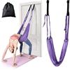 KimDaro Fascia elastica per vita, schiena e gambe, per yoga, fitness, stretching, yoga, piegatura della schiena, cinghia di inversione per fitness, danza, balletto, ginnastica (viola)