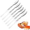 EQLEF Forchette per Frutti di Mare Plettri, granchi e aragoste Picking Tools Confezione da 6 in Acciaio Inossidabile