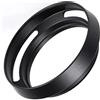 Generico 77MM PARALUCE METALLO VENTILATO NERO BLACK NOIR NEGRO universale metal lens hood vented alluminio parasole OBIETTIVO compatibile con tutti gli obiettivi con diametro filtro 77 MM