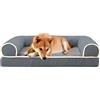 AYLIORUY Cuccia per cani in memory foam con rinforzi rinfrescanti, per cani di taglia media, impermeabile, ortopedico, con copertura rimovibile e lavabile, divano per cani, grigio scuro, L