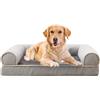 AYLIORUY Cuccia per cani in memory foam con rinforzi rinfrescanti, per cani di piccola taglia, impermeabile, ortopedico, con copertura rimovibile e lavabile, divano per cani, grigio chiaro, S
