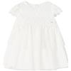 Mayoral Abito Vestito Cerimonia neonata 9 Mesi - 74 cm Color Avorio con Corpino in Pizzo e Gonna Tulle Lurex
