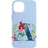 Disney Custodia per iPhone 14 Disney Princess Alfabeto Monogramma Sirena Lettera A per Ariel