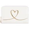 DRAEGER PARIS 1886 Portafoglio da Donna-Cuore Dorato-Bianco, 15 x 2,5 x 9,5 cm