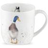 Royal Worcester Portmeirion Wrendale Designs Tazza in porcellana fine con anatra Guard Duck singola (, 11 once)
