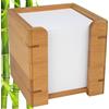 Wedo 61707 Zettelbox Bamboo, Inclusi 900 Fogli di Carta 9 x 9 cm, in Confezione Regalo, Marrone