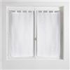douceur d'Intérieur coppia destra passanti effetto lino Tisse haltona, Poliestere, Bianco, 90 x 60 cm