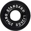 Fitvids Signature Fitness, piastra in ghisa per allenamento di forza e sollevamento pesi, centro 5,1 cm (olimpico), 1,1 kg (singolo)