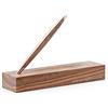 Pininfarina Penna Cambiano INK, Penna a sfera con elegante scocca in alluminio e inserti in noce massello, Penna regalo con scatola in noce massello con funzione display