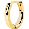 SINGULARU - Orecchino Singolo Cerchio Klein 7. Argento Sterling 925 con Placcatura Oro 18Kt. Chiusura Congo. Gioielli da Donna