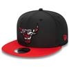 New Era Cappellino 9Fifty Infill BullsEra Berretto Baseball Cappello Hiphop M/L (57-59 cm) - Nero-Rosso