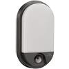 Maclean MCE340 Lampada LED con Sensore di Movimento Automatico a Infrarossi Risparmio Energetico Adatto per Uso Esterno e Interno (Grigio)