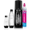 SodaStream Terra Megapack, Gasatore d'acqua per trasformare l'acqua in acqua frizzante, incluso cilindro contente Co2, 2 bottiglie da 1 litro, 1 bottiglia da mezzo litro, 28,8 x 19.5 x 43.6 centimetri