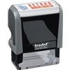 Trodat Office Printy 4912 - Timbro con scritta Bedankend, pronto all'uso, colore: Grigio